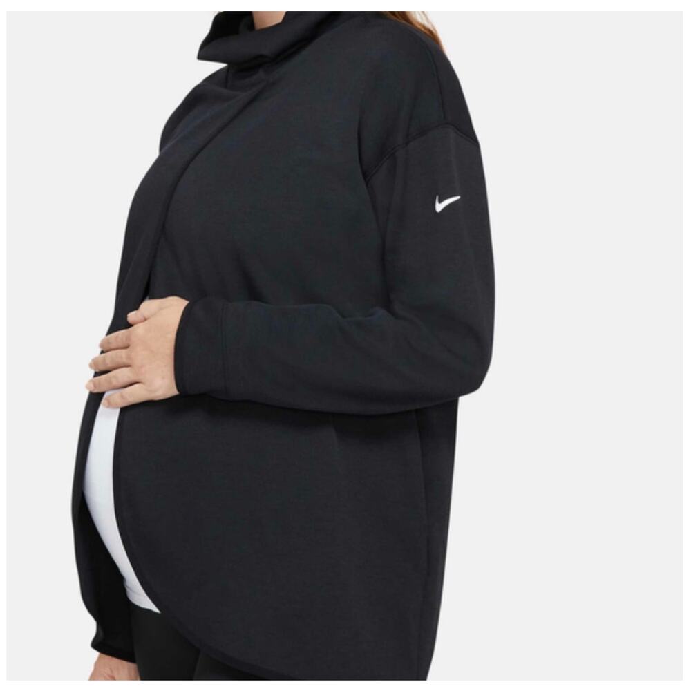 Nike Maternity Reversible Dri-Fit Pullover Black XL Long Sleeve Nursing Gym - Picture 1 of 9